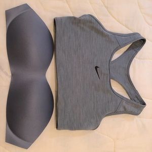 Grey Nike Sports Bra With Padding
